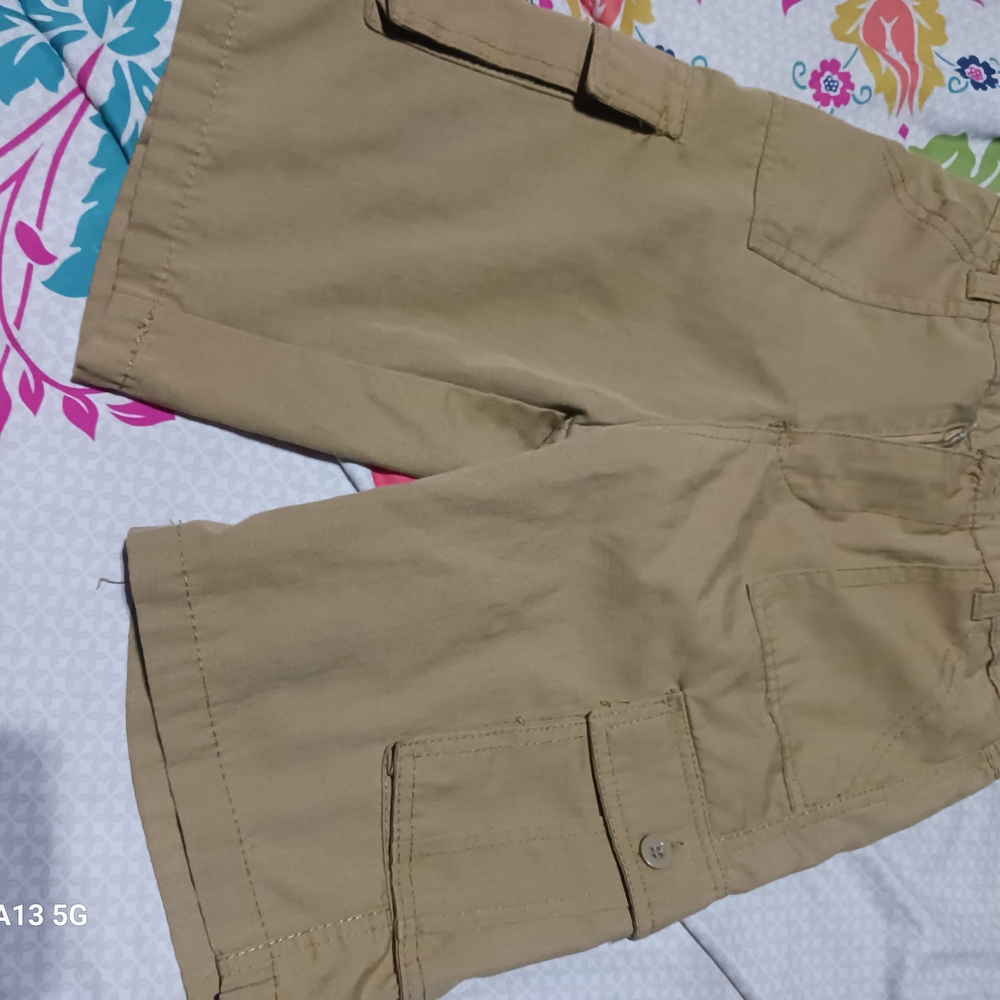 Kids Tan Cargo Shorts